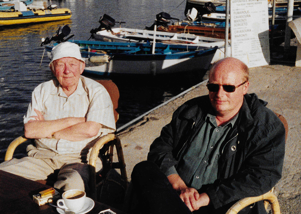 Vater und Sohn Ischia 1994 Rolf und Dietmar Voss